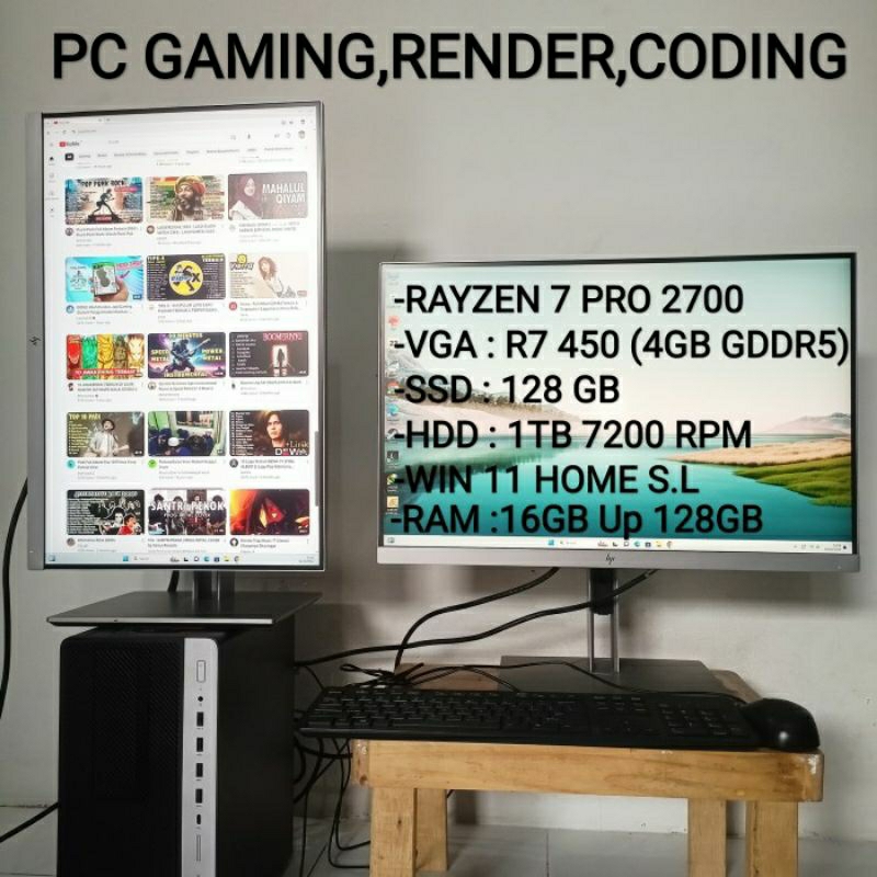 PC GAMING RAYZEN 7PRO 2700 FULLSET