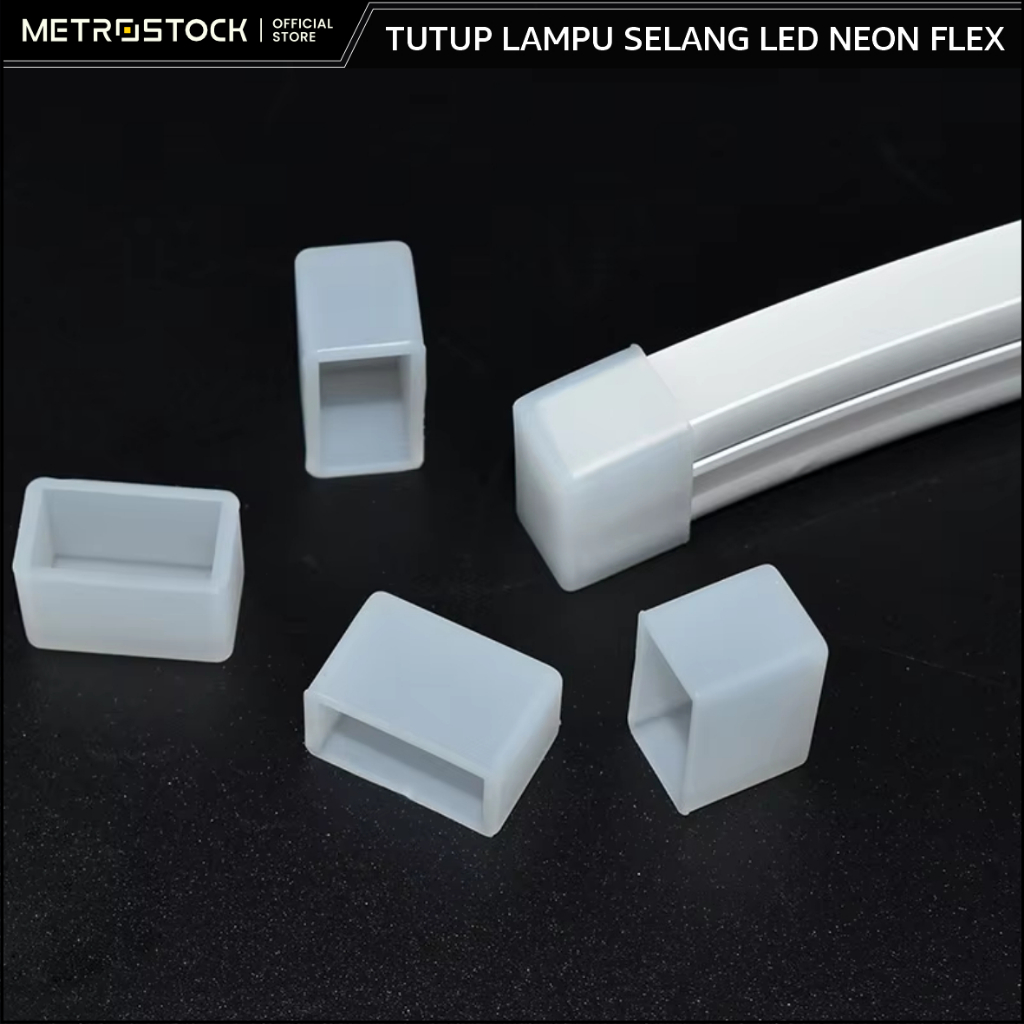 TUTUP LAMPU SELANG NEON FLEX 220V KLEM KLIP JEPITAN NEON FLEX