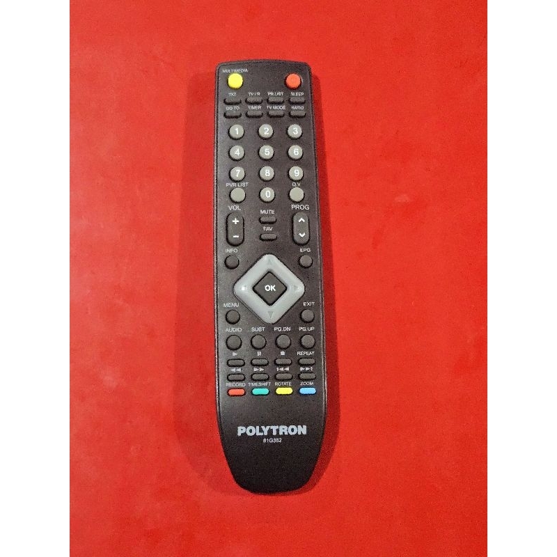 REMOT STB POLYTRON DVB T2 ORIGINAL PDV 500T2 KODE 81G352