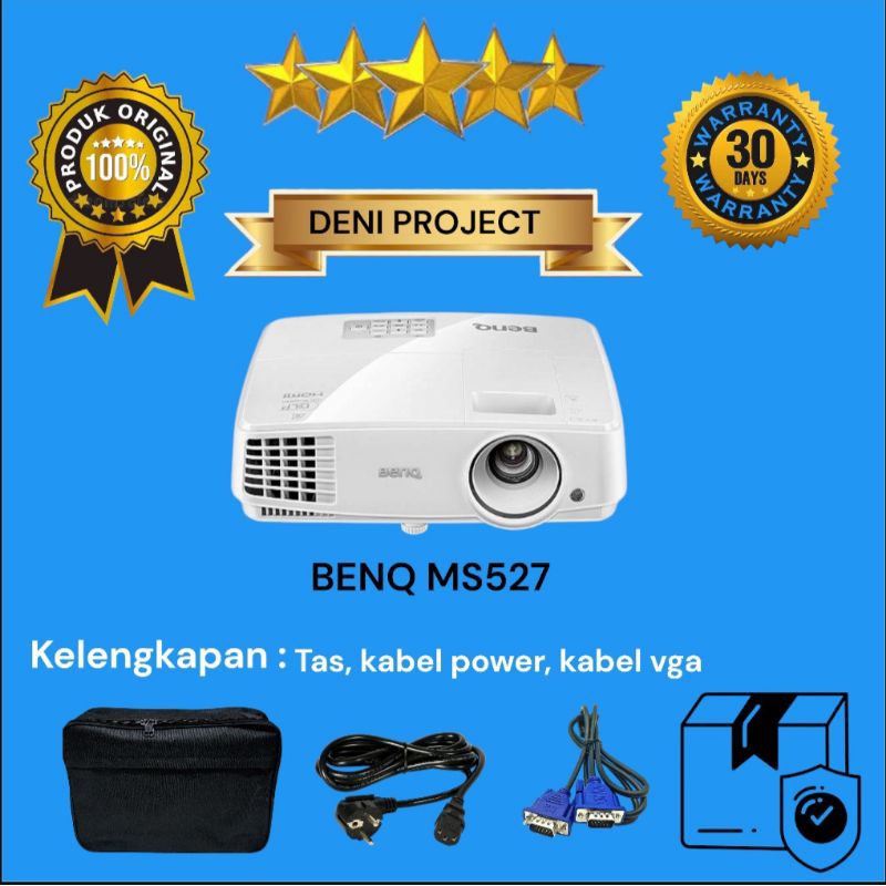 proyektor second/bekas benq ms527 full hd 3D normal siap pakai