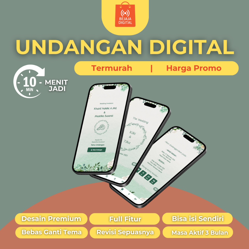 Undangan Digital Website - Wedding Invitation Dedaunan