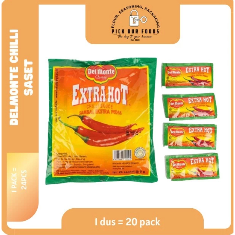 

Delmonte Saus Extra Hot Sachet / Delmonte Saos Tomat Saset 1DUS