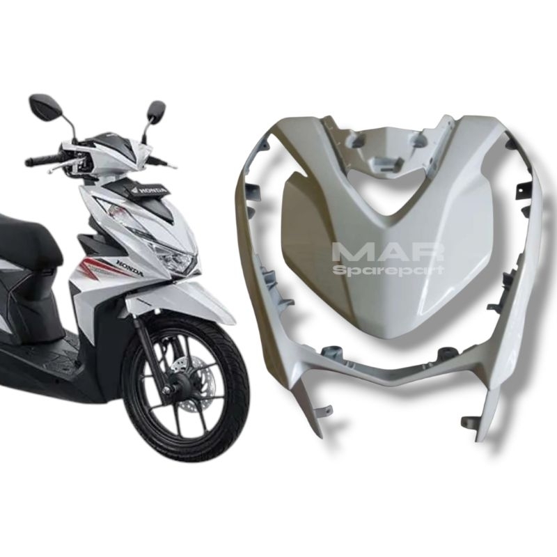 64301-K1A-N00MNB Cover Front Panel Tameng Beat Led Deluxe K1A 2020 2021 2022 2023 Putih