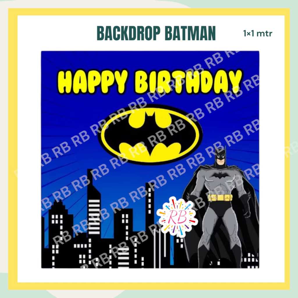 Backdrop Banner BATMAN / Banner Tembok Dekorasi Ulang Tahun Batman