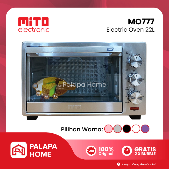 YamaiiStore - Mito Oven Listrik MO 777 22 Liter Low Watt Electric Oven Wood Handle Open Mitochiba