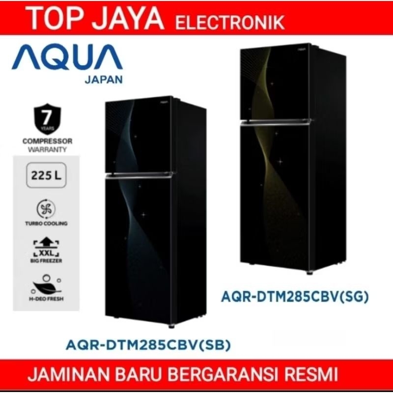 KULKAS AQUA 2 PINTU BIG FREEZER/LEMARI ES 2 PINTU AQUA/LEMARI ES AQUA 2 PINTU TANPA BUNGA ES