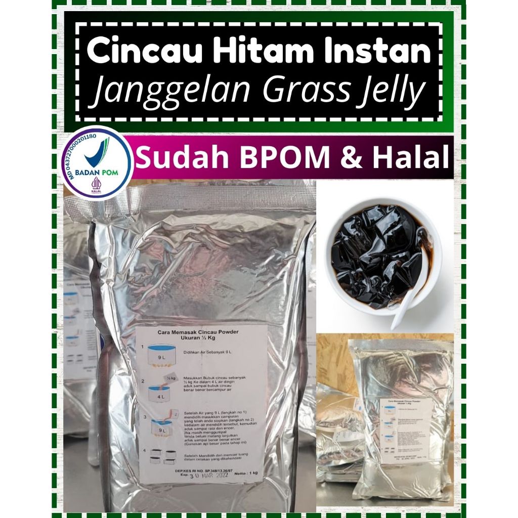 

REKOMENDASI Bubuk Cincau Hitam Instan Grass Jelly Powder Kemasan Aluminium Foil 1 Kg