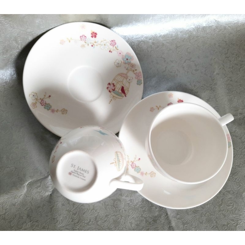 PROMO CUCI GUDANG Coffee & Tea Set Motif Bird St.James (dijual per 1cup & 1saucer)