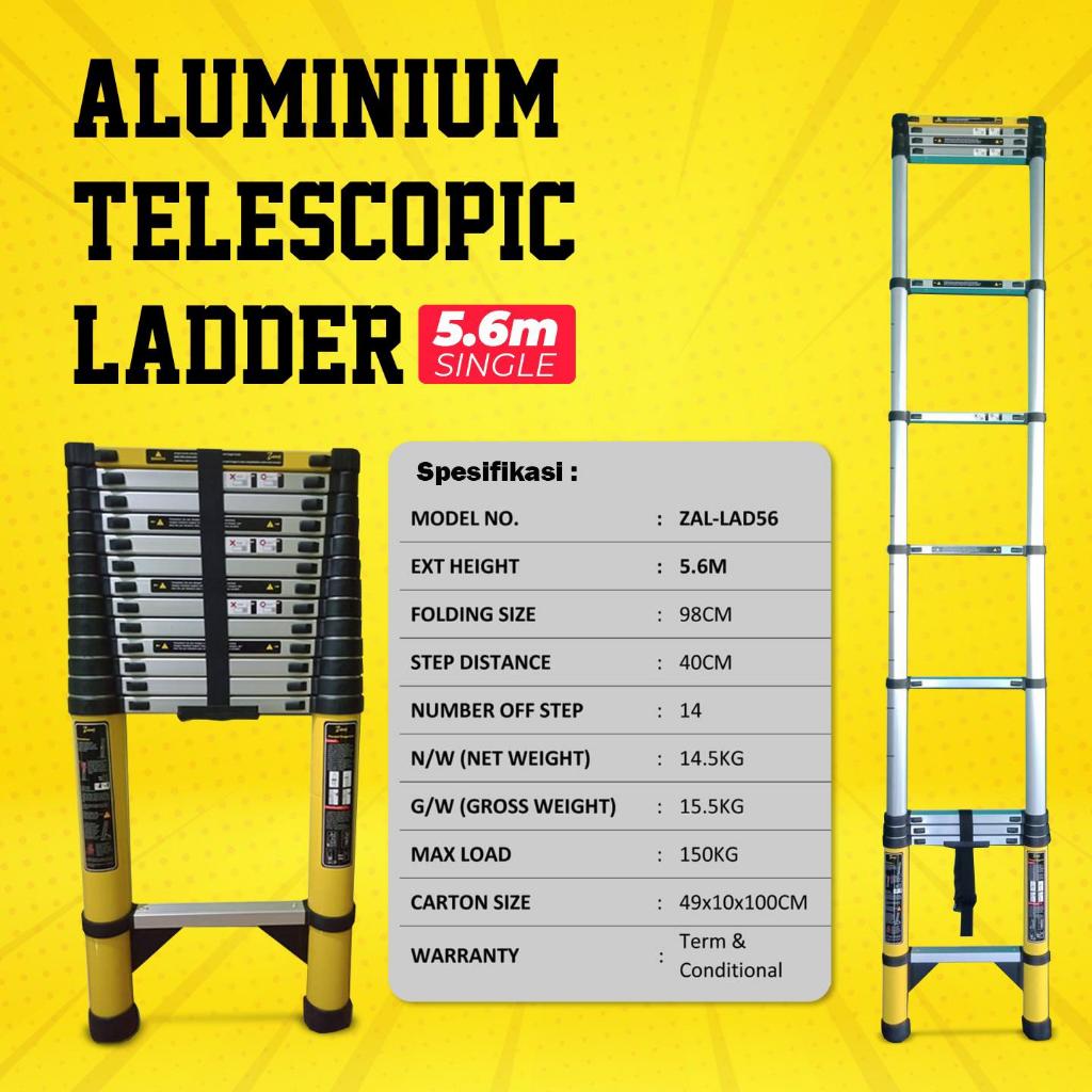 Tangga Teleskopik Singgle Zimmlink 5,6 mtr