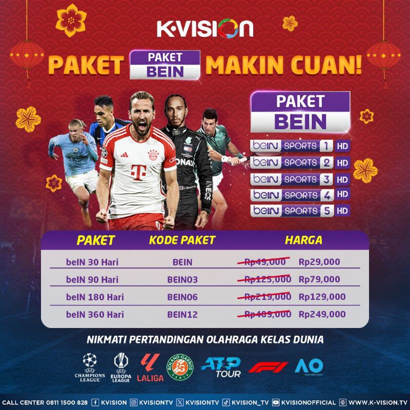 Kvision paket bein+gibol sebulan