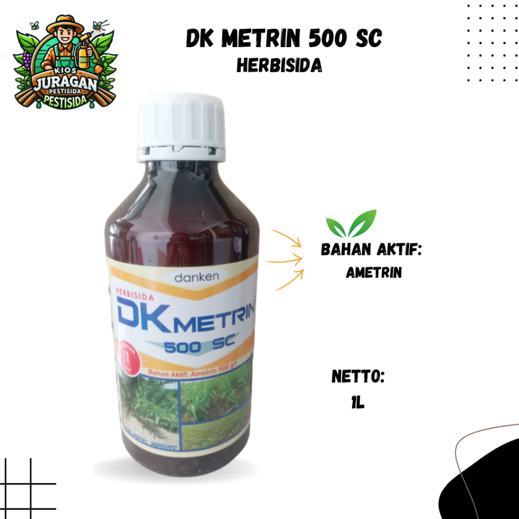 DK METRIN 500SC 1LT HERBISIDA PEMBASMI RUMPUT MEMBANDEL