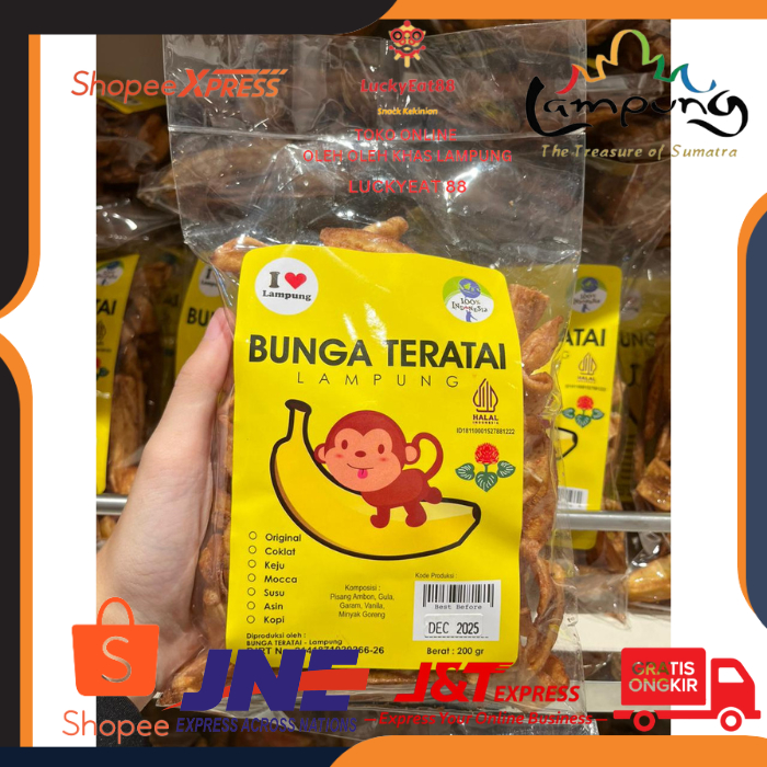 

Bunga Teratai Keripik Pisang Ambon Kemasan 200Gr Keripik Pisang Lampung Keripik Oleh Oleh Lampung