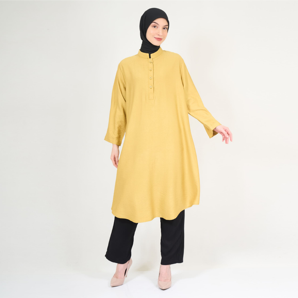 Tunik Wanita Dhoby Ghout - Misamores Series - Mayra Kuning Soft