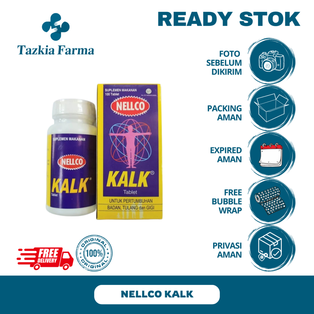 Nellco Kalk Tablet Untuk Pertumbuhan Badan Tulang dan Gigi