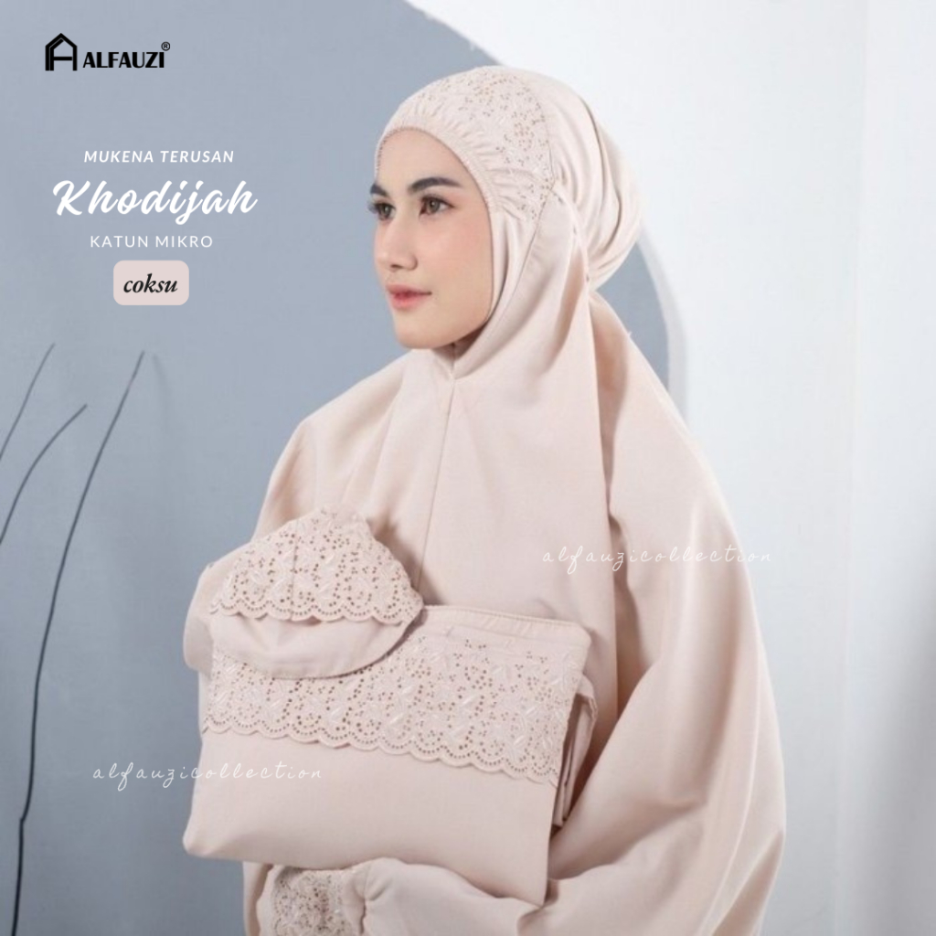 KONOYA - Mukena Terusan Siti Khadijah / Mukena Dewasa / Mukena Katun Mikro