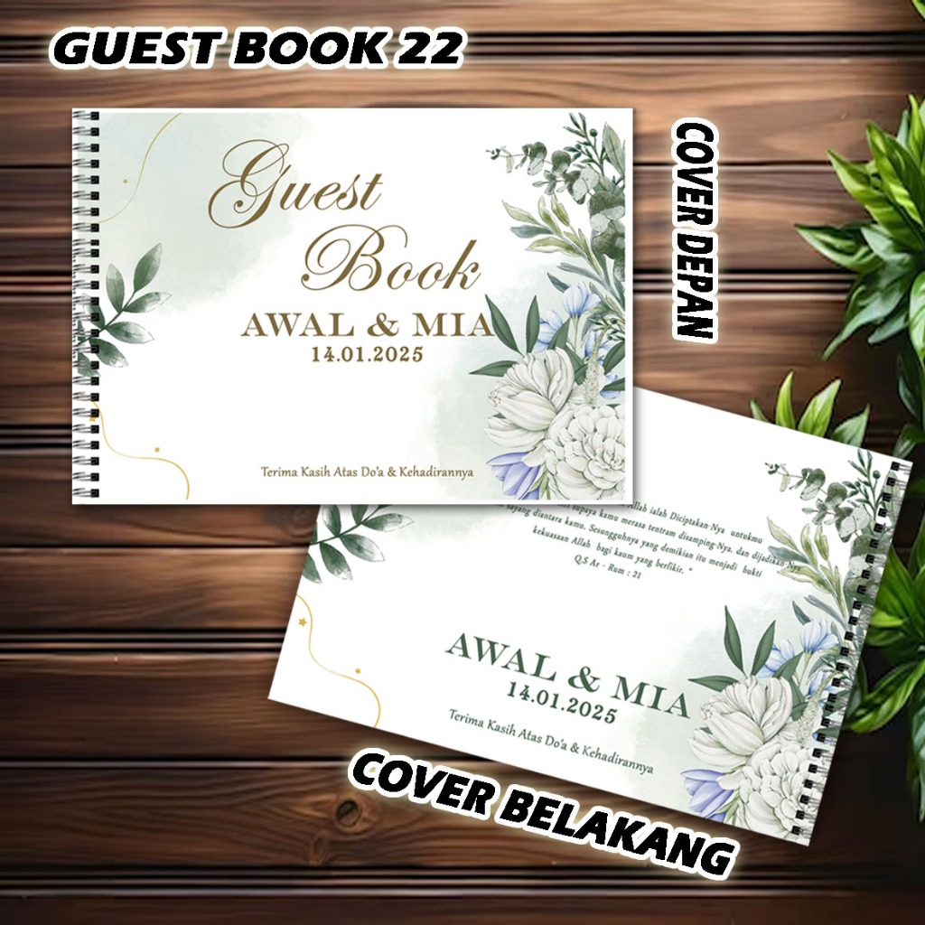 

COD BUKU TAMU D'SIGN 22 (ISI 6 LEMBAR - COVER 2 LEMBAR) GUEST BOOK BUKU CATATAN BUKU TULIS NOTE BOOK