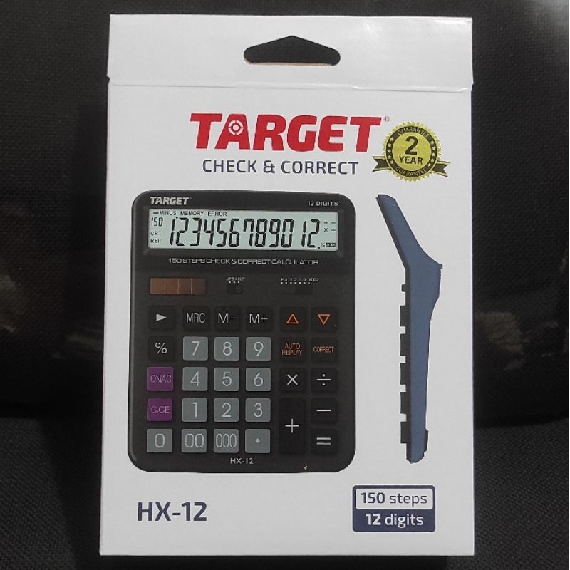 

Kalkulator 12 Digit Cek Baterai AA Target HX 12 Hitam ORI