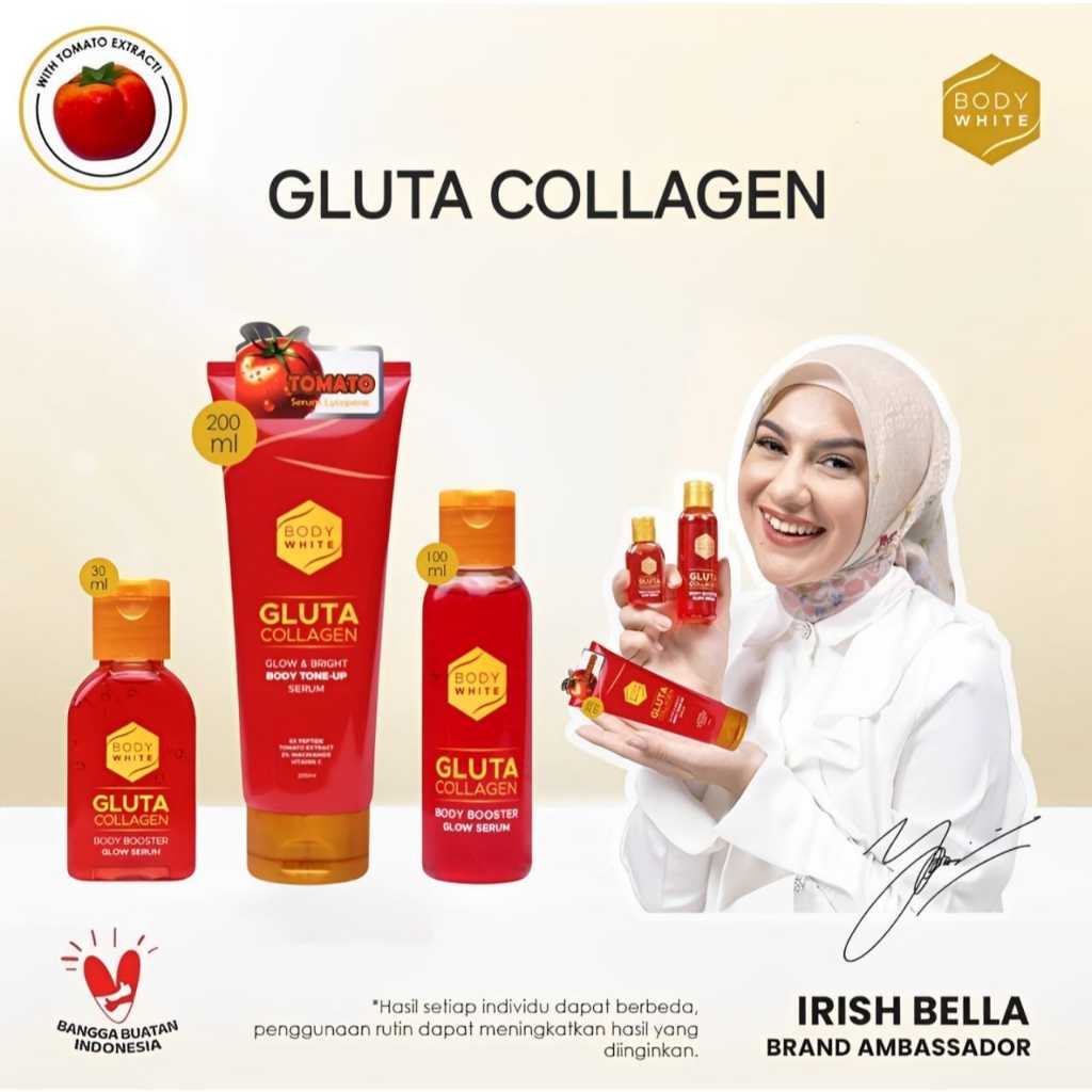 BODY WHITE GLUTA COLLAGEN BODY BOOSTER GLOW SERUM l BODY TONE-UP SERUM