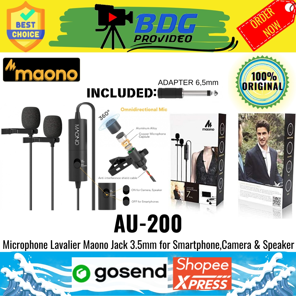Maono AU-200 / Mkrofon Dual Lavalier Mic maono AU-200