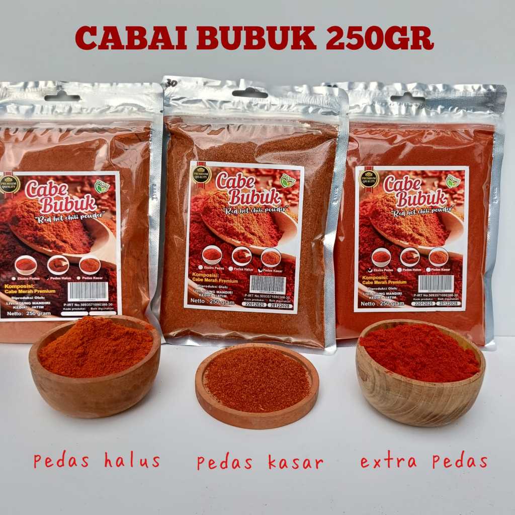 

BUBUK CABAI KEMASAN 250GRAM ALL VARIANT