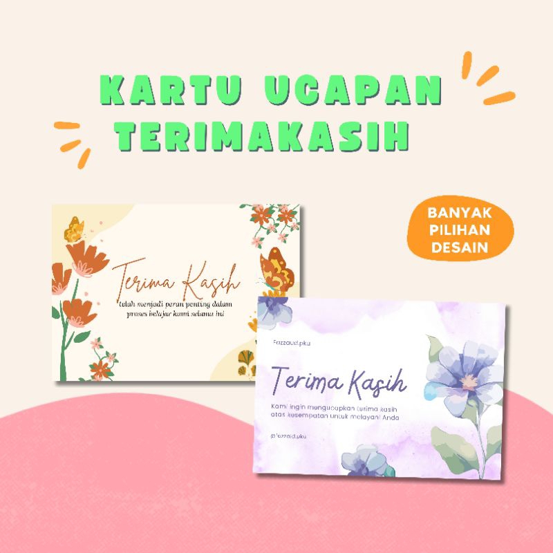 Kartu atau Stiker ucapan terimakasih olshop / thanks card olshop murah