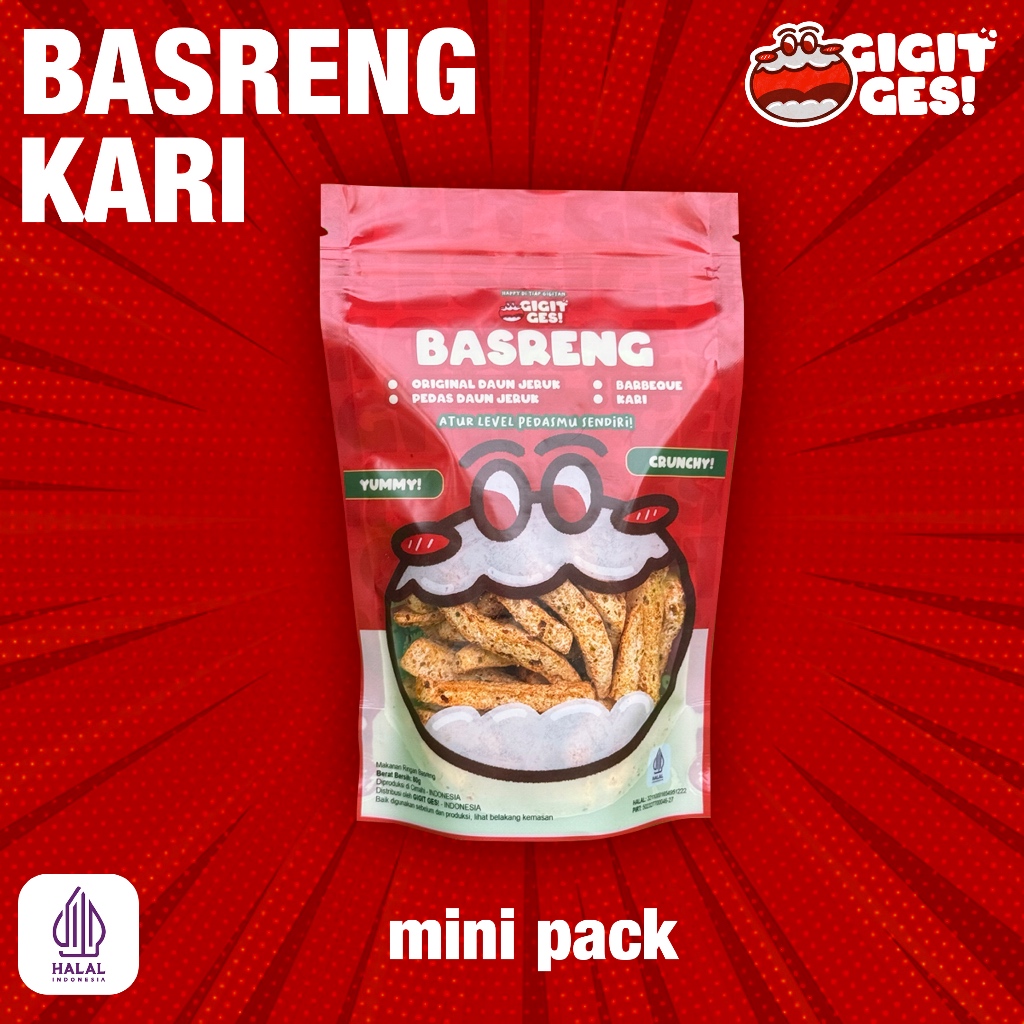 

Basreng Mini Pack Rasa Kari Renyah Gurih Kriuk Krispy Rempah Snack Cemilan GIGITGES