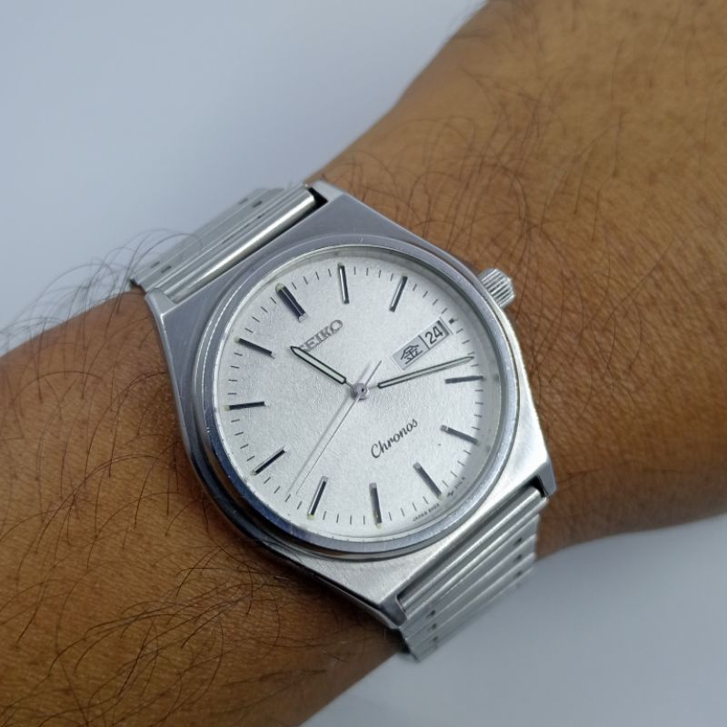 Jam tangan vintage Seiko chronos sand dial