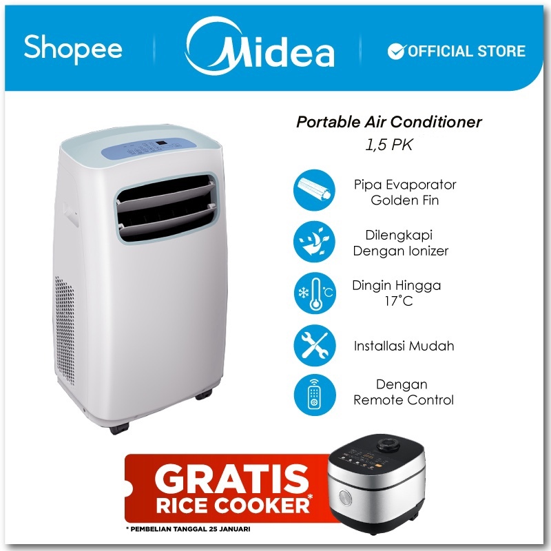 Midea AC Portable MPF2-12CRN1 1.5 PK