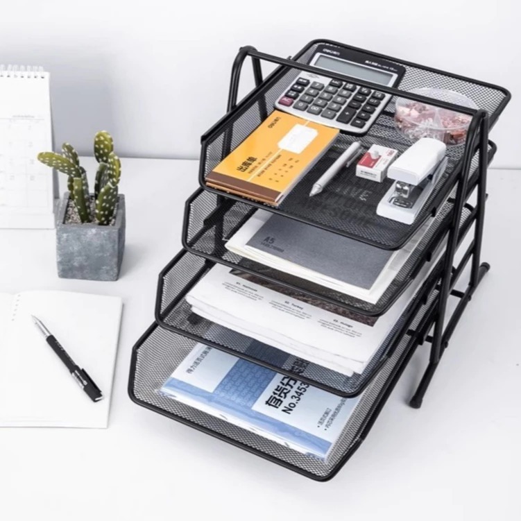 

RAK DOKUMEN KERTAS 4 SUSUN / TEMPAT FILE DOKUMEN / LETTER TRAY / PAPER TRAY 4 SUSUN, SHENARCORNER168.SMG