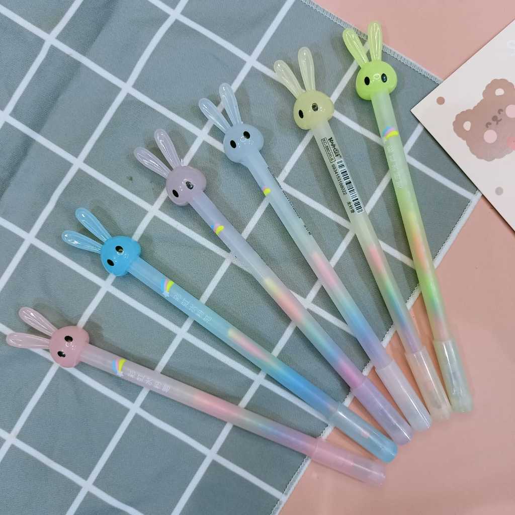 

LBH Pulpen Bentuk Karakter Bunny Lucu Unik / Karakter Pulpen Karakter Kepala Kelinci Gel Imut Pulpen