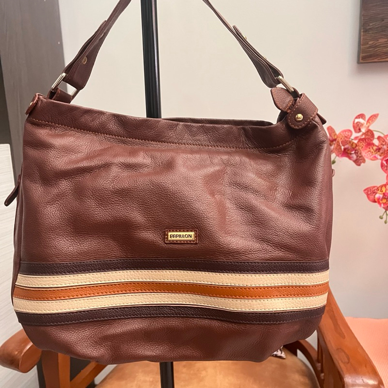 Papillon Leather Bag  K 3039 - Mocca