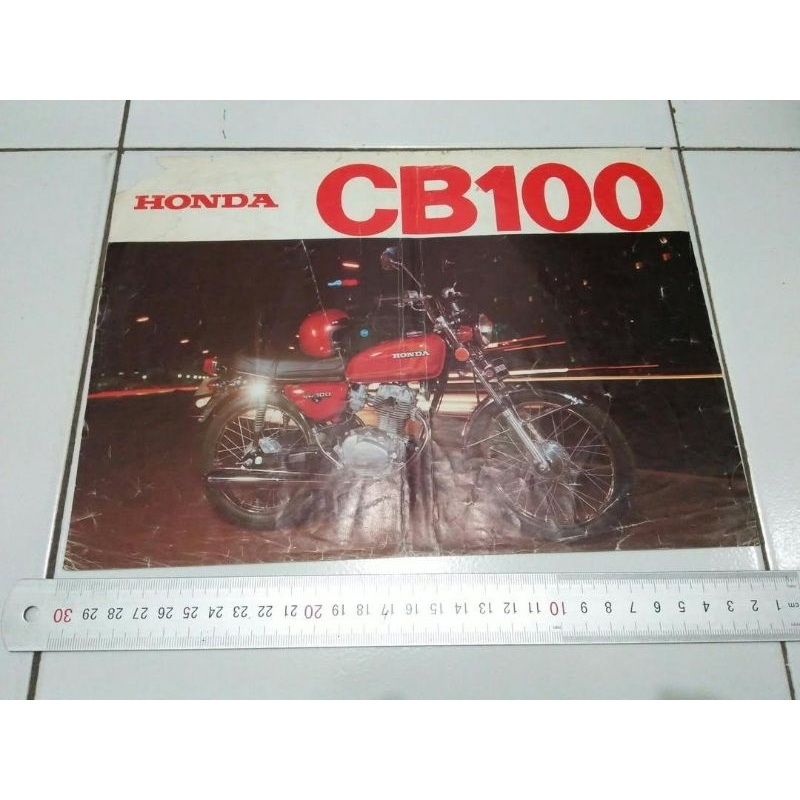 Iklan motor antik honda cb 100 lrngkap spec original iklan majalah astra honda lawas pajangan klasik
