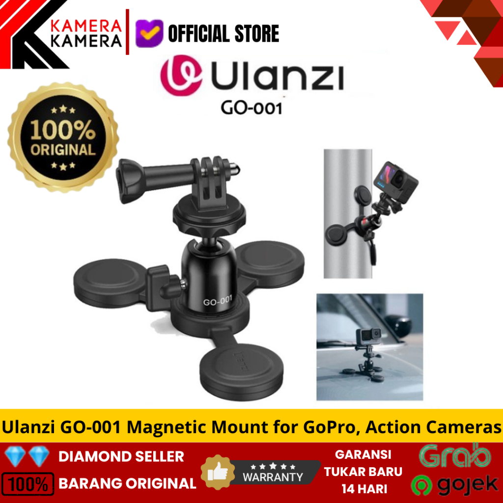 Ulanzi GO-001 Magnetic Mount for GoPro, Action Cameras