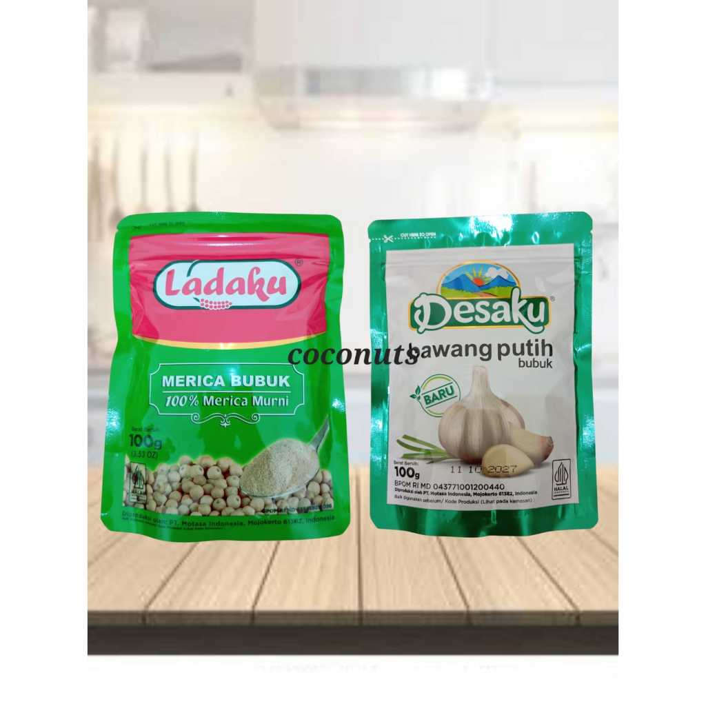 

LADAKU Merica bubuk 100 Gr / Desaku Bawang Putih 100Gr