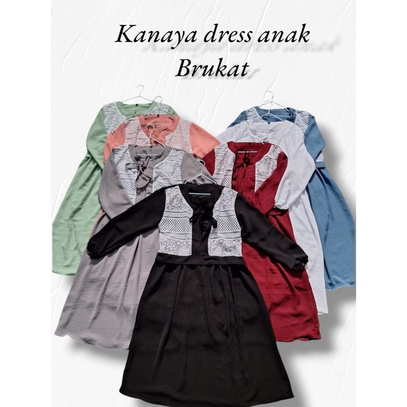 gamis anak KANAYA gamis bahan crinkle gamis kekinian dres viral