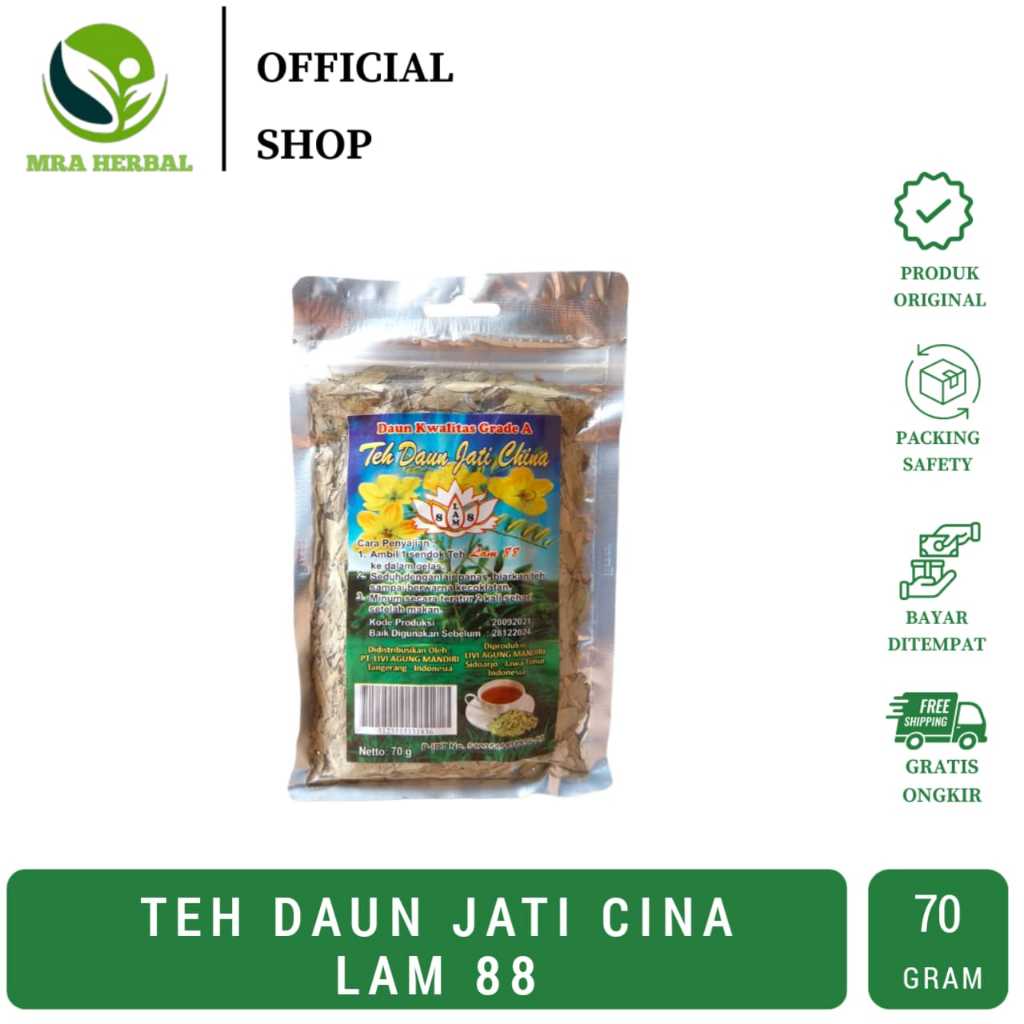 

Teh Daun Jati Cina Lam 88 70 Gr | Teh Jati China Slimming Leaf Original