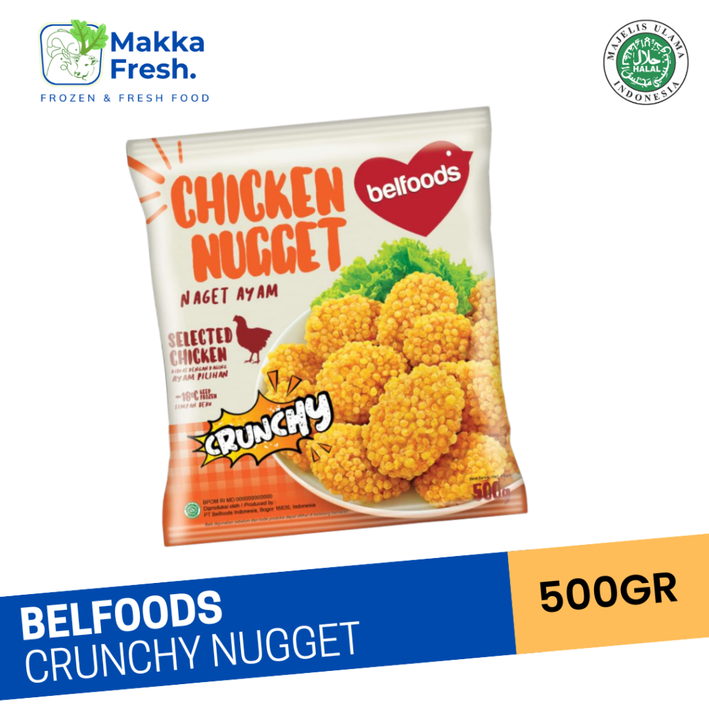 

belfoods chicken nugget crunchy 500 gram