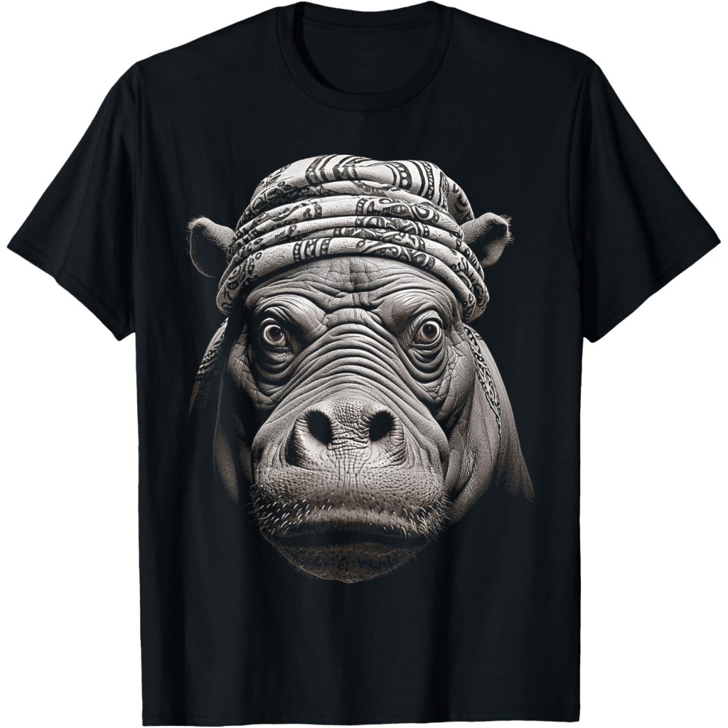 Kaos Motif Hewan Kuda Nil Seni Kuda Nil Kaos Kuda Nil