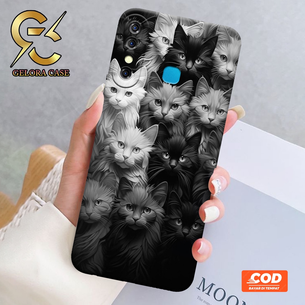 Softcase Infinix Hot 8 - Geloracase - Casing Infinix Hot 8 - Motif case Cats -Infinix - Softcase Inf