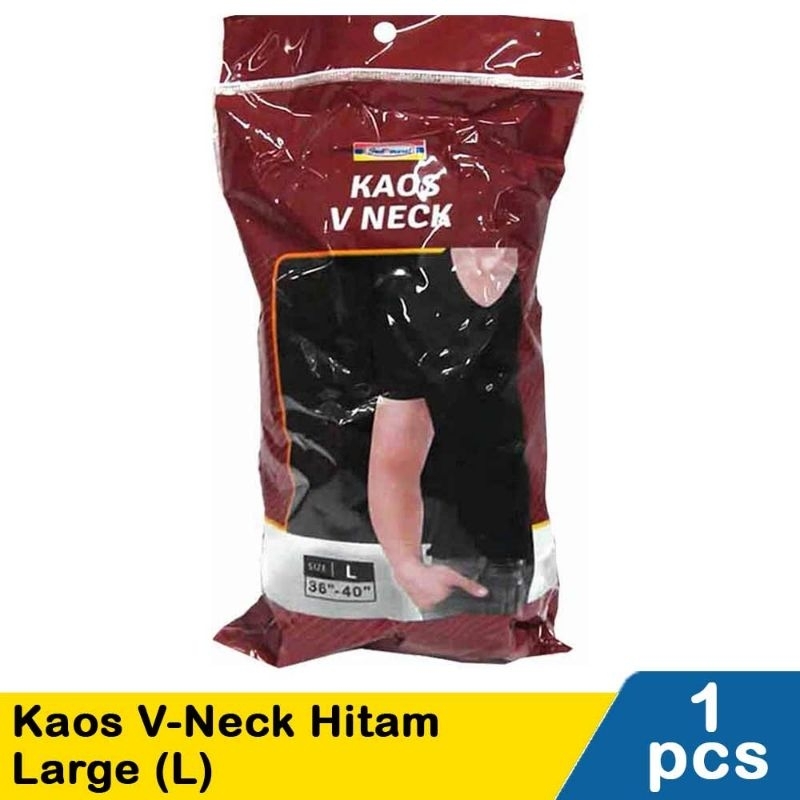 Indomaret Kaos V-Neck Hitam Large