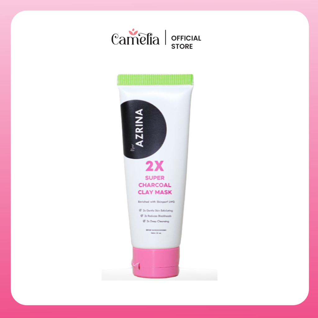 ❀CAMELIA❀ AZRINA 2x Super Charcoal Clay Mask 25ml