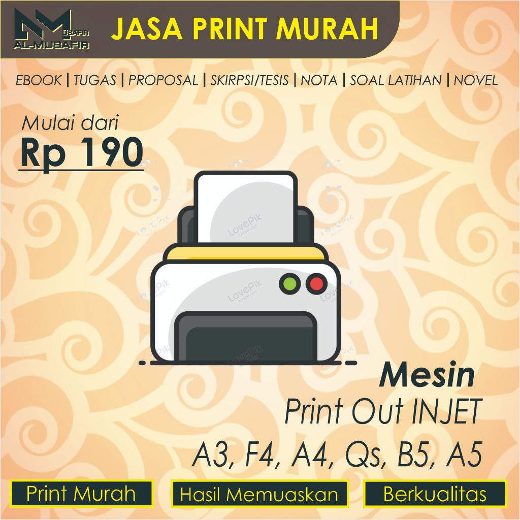 

Jasa print murah / cetak murah A4 dan F4 75 gsm MAKASSAR