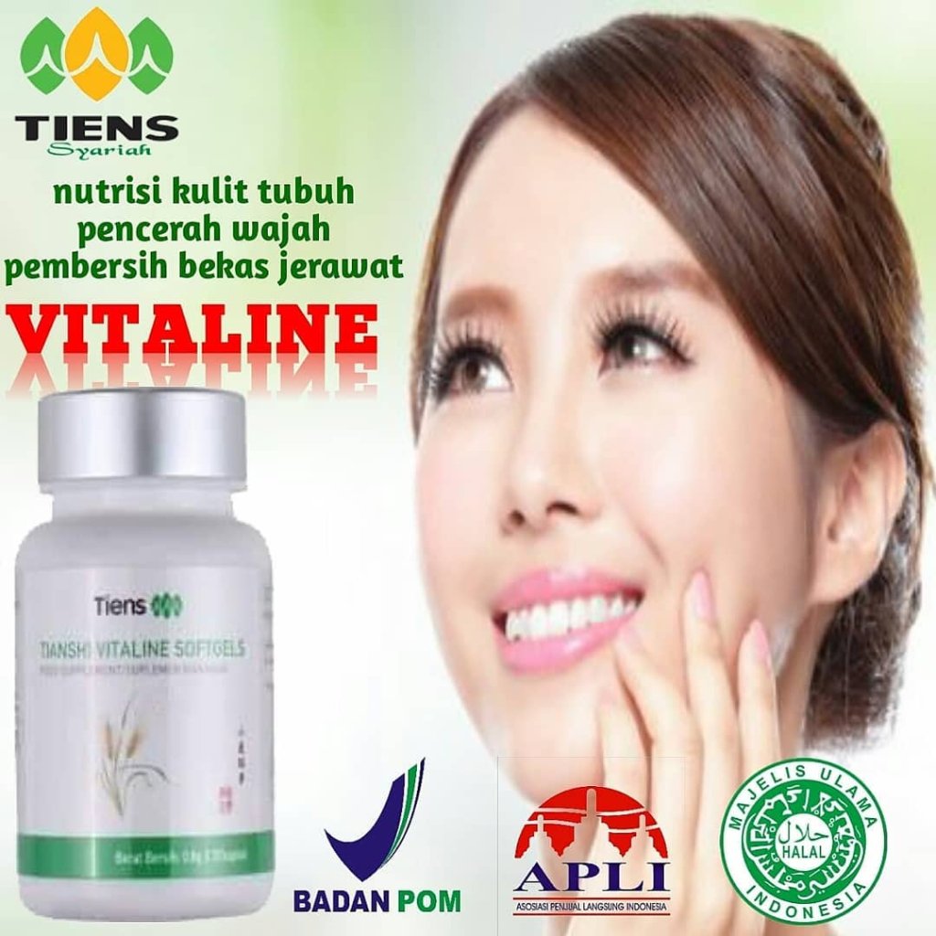 Vitaline softgel tiens pemutih badan | pencerah kulit | pemutih seluruh tubuh | vitamin E | vitamin 