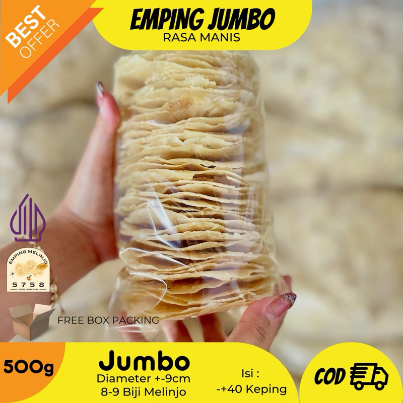 

EMPING MELINJO JUMBO RASA MANIS 500g