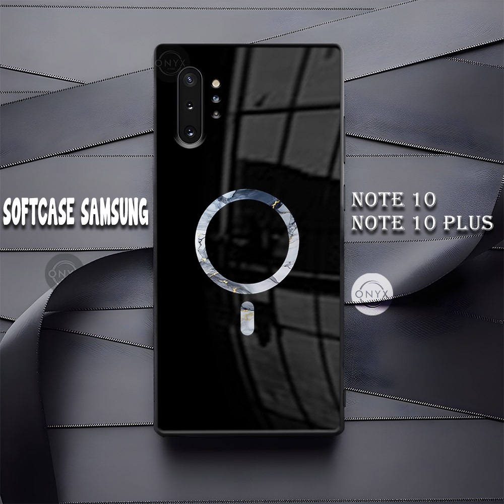 [AA14] Softcase Kilau Kaca Glossy SAMSUNG NOTE 10 | 10 PLUS | Motif Magsaf    | Kesing Samsung Note 