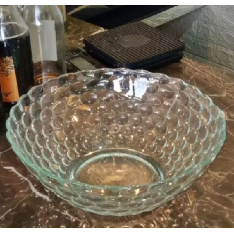 Mangkuk Besar Kaca Beling Motif Bentol Besar