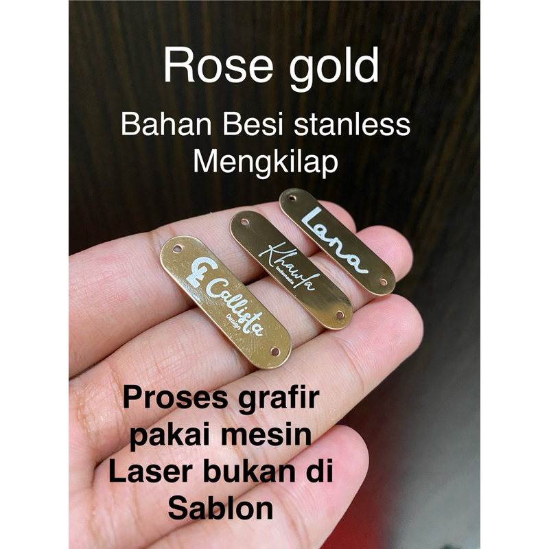 

Label besi / Label hijab / Label baju / Label premium label stanlees mengkilap