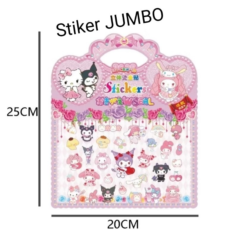 

1 Pcs Stiker Tas JUMBO 25x20 Stiker Timbul Besar Stiker Motif Jumbo Stiker Tas JUMBO Stiker import Stiker Tas Lotso