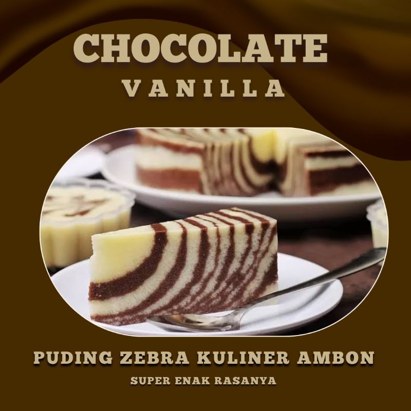 

Puding Zebra 1 Loyang Rasa Cokelat Dan Vanilla Enak Banget