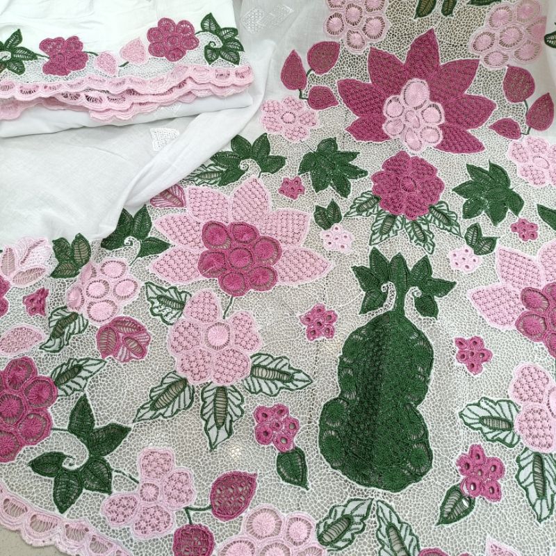 Mukena kerancang warna bahan katun Paris premium